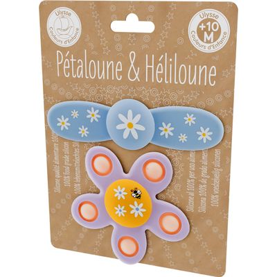 BabyenKids Spinners met zuignap - Bloem en heli  7138