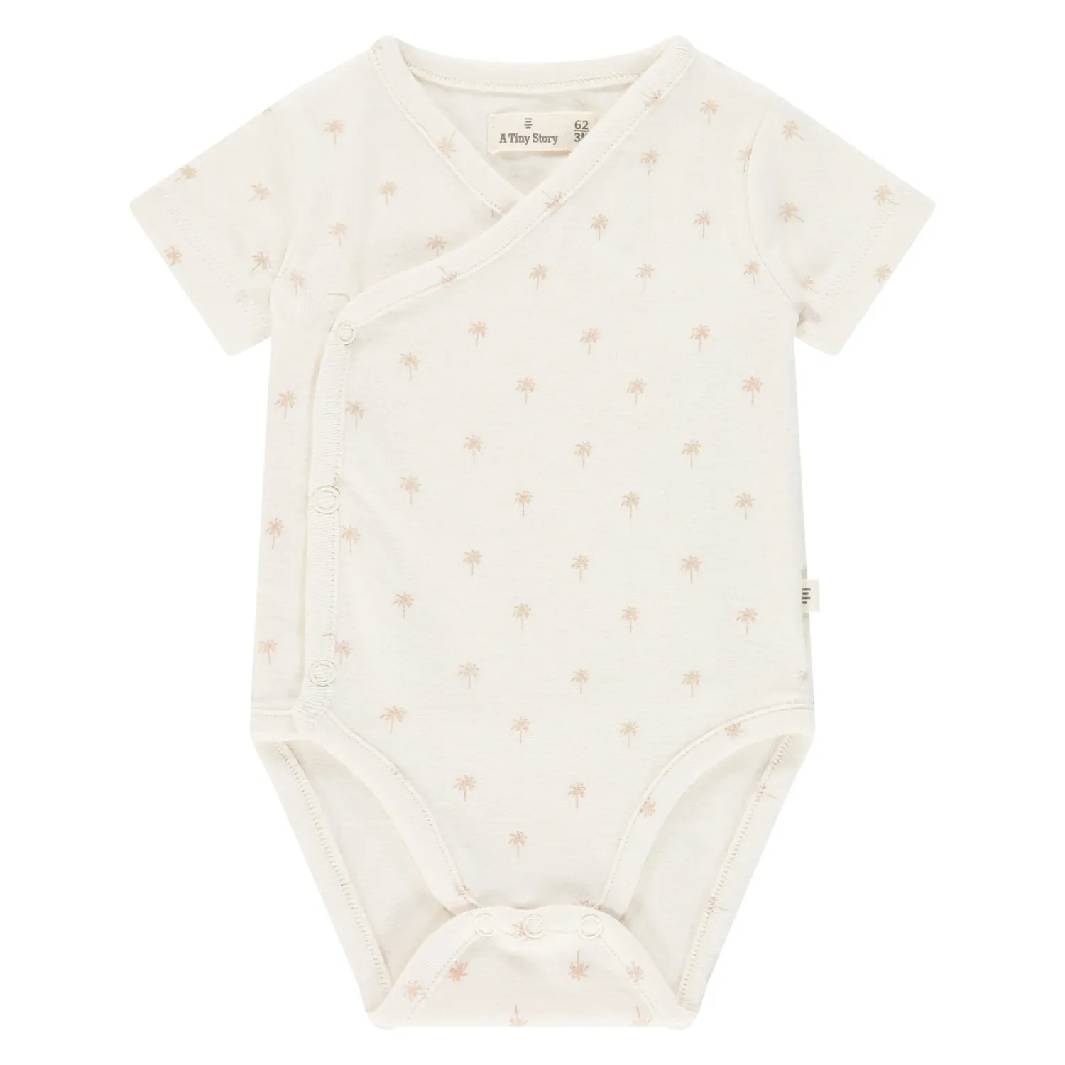A Tiny Story baby romper short sleeve Ecru TIN26329644