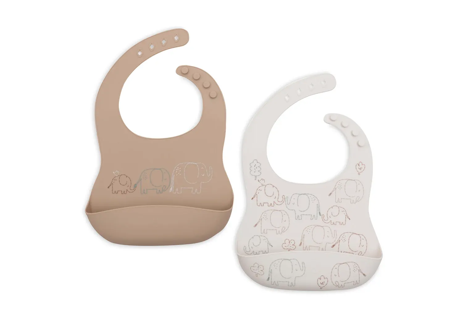 Jollein Slab Siliconen  2 stuks - Elephant Tales