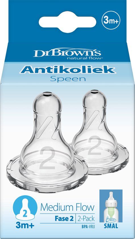 Dr. Brown Speen smalle fles - Fase 2 NVT Speen smalle fles - Fase 2