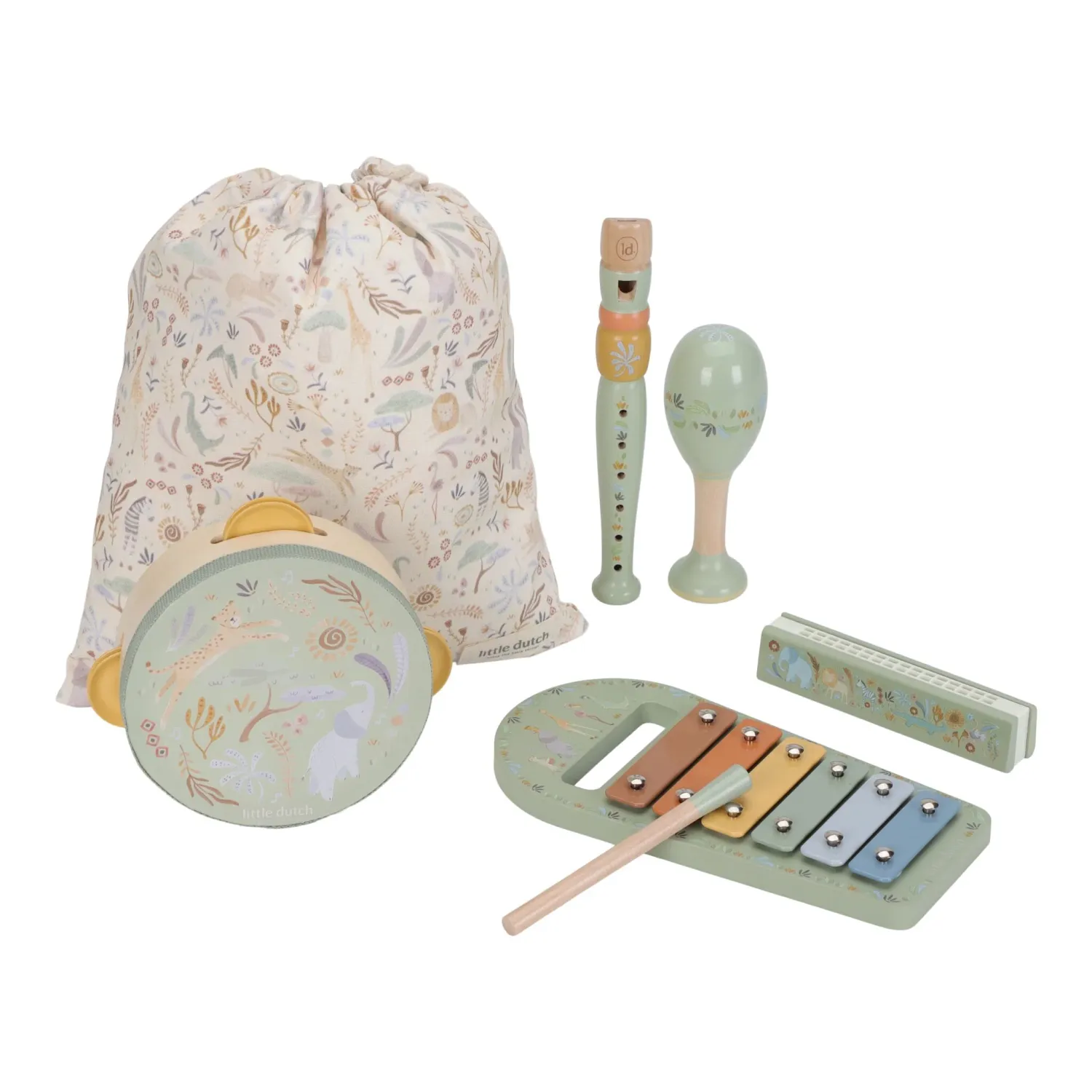 Little Dutch Muziekset Groen - Safari Friends  LD7473