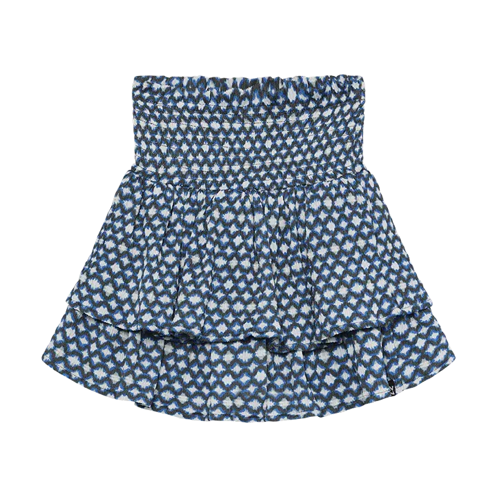 Indian Blue Jeans Skirt Allover Print Phantom 970810