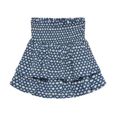 Indian Blue Jeans Skirt Allover Print Phantom 970810