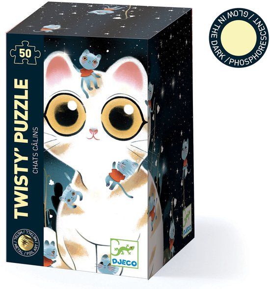Djeco Puzzel - Cuddly cats - Glow in the dark  DJ07021