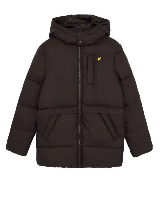 Lyle &amp; Scott Ripstop Quilted Puffer Coat Jet Black JKB2302V