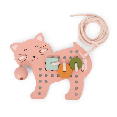 Trixie-Baby Houten Rijgspel met dieren Blue 36-232