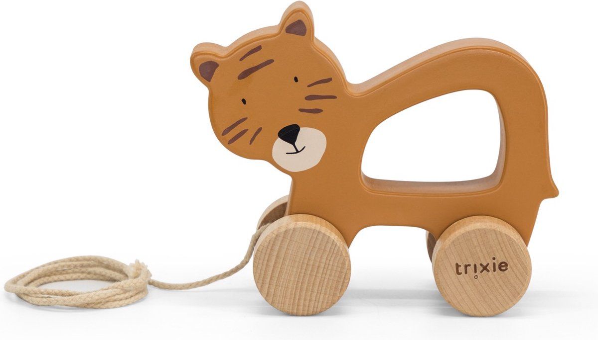 Trixie-Baby Houten Trekspeeltje - Mr.Tiger Brown 36-522