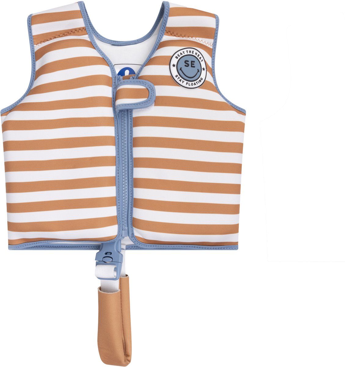 Swim Essentials Swim Vest Brown/White 2025SE1067