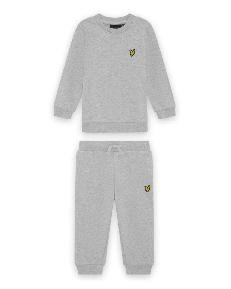Lyle &amp; Scott Crew Neck &amp; Jogger Set Light Grey Marl MLT2500V