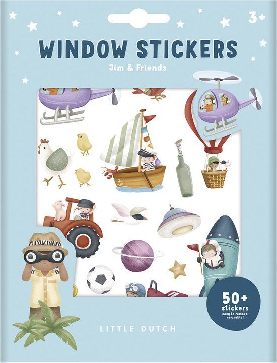 Little Dutch Raamstickers Jim&amp;Friends  125557