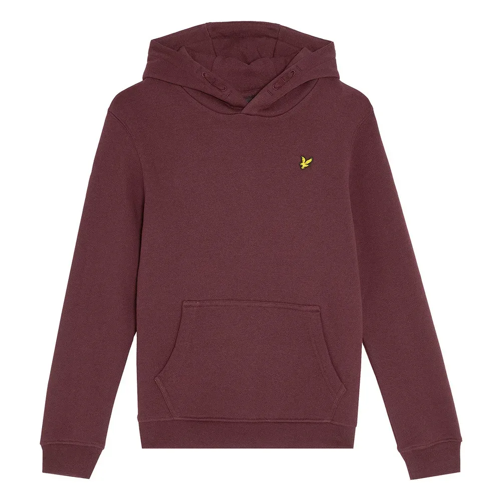 Lyle &amp; Scott Brush Back Pullover Hoodie Burgundy MLB2001VB