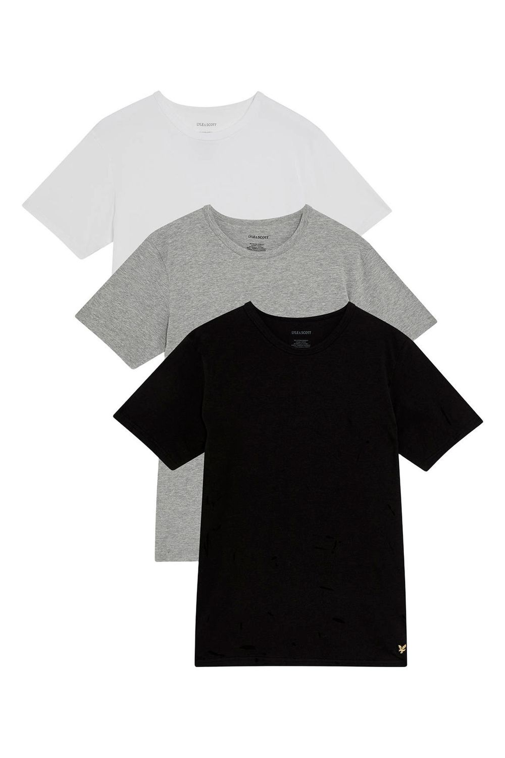 Lyle &amp; Scott 3-pack t-shirt Jet black/Mid grey marl/White 61081