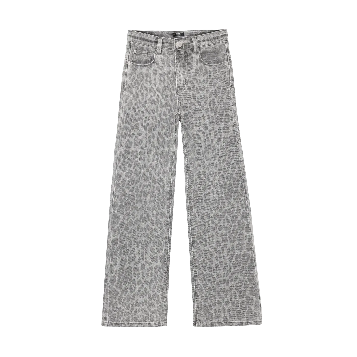 Indian Blue Jeans Wide Fit Print Grey Denim 970906