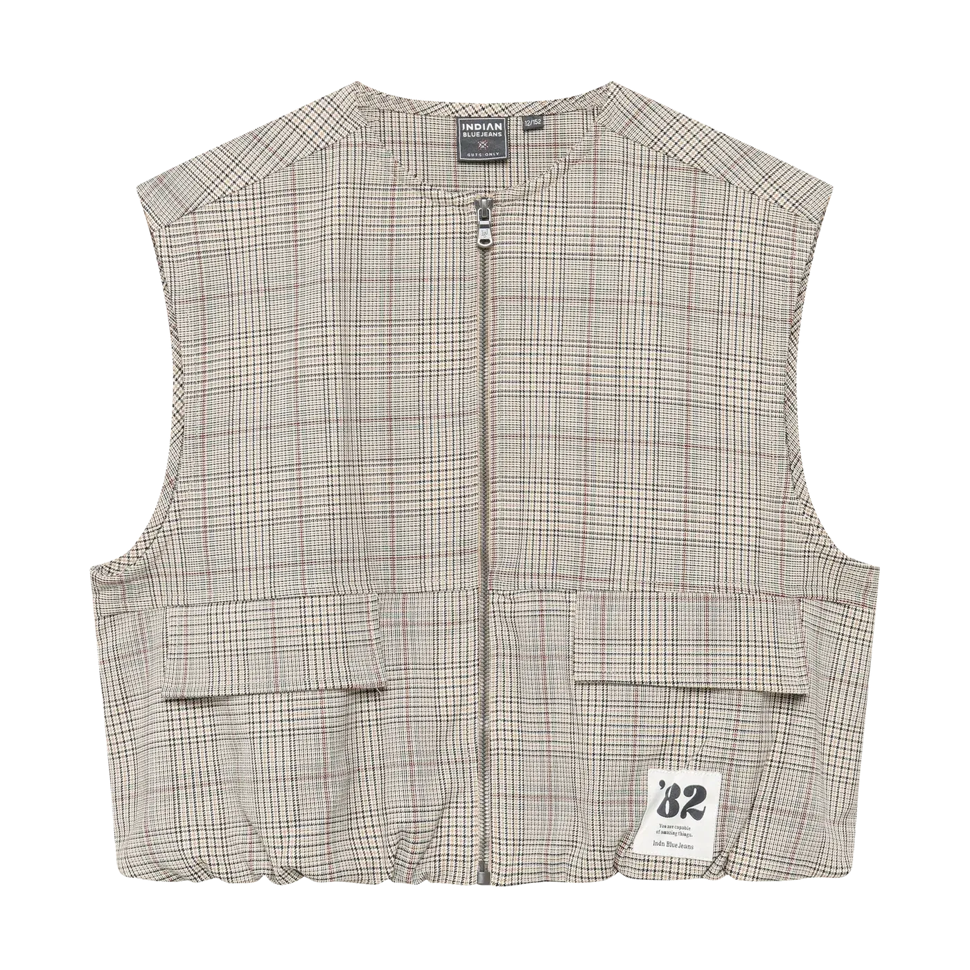 Indian Blue Jeans Gilet Check Humus 970995