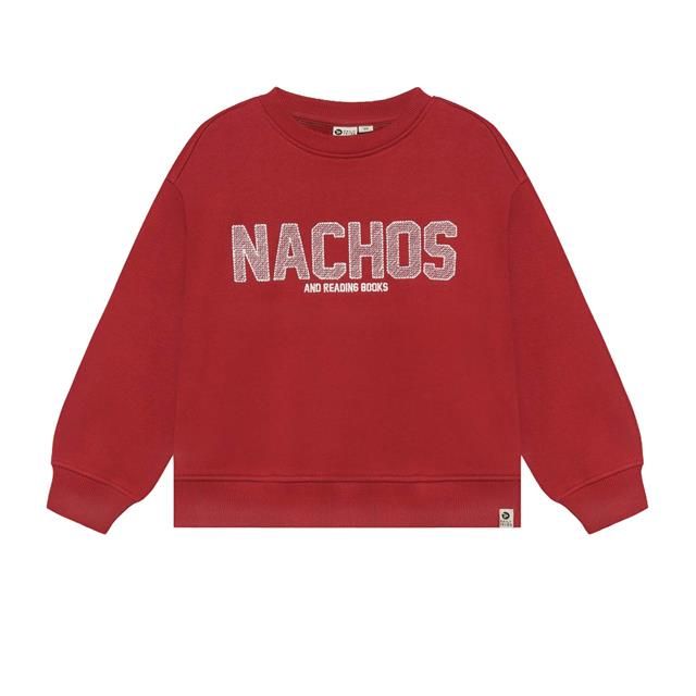 Daily Seven Oversized Sweater Artwork Rythmic Red 920390