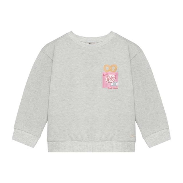 Daily Seven Sweater Backprint Light Grey Melange 930463