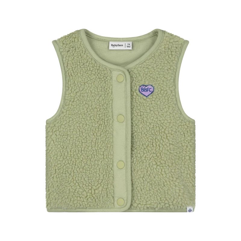 Babyface baby girls teddy gilet Mint BBE26428408