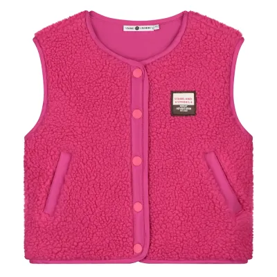 Stains &amp; Stories girls teddy gilet Magenta SSA26408462