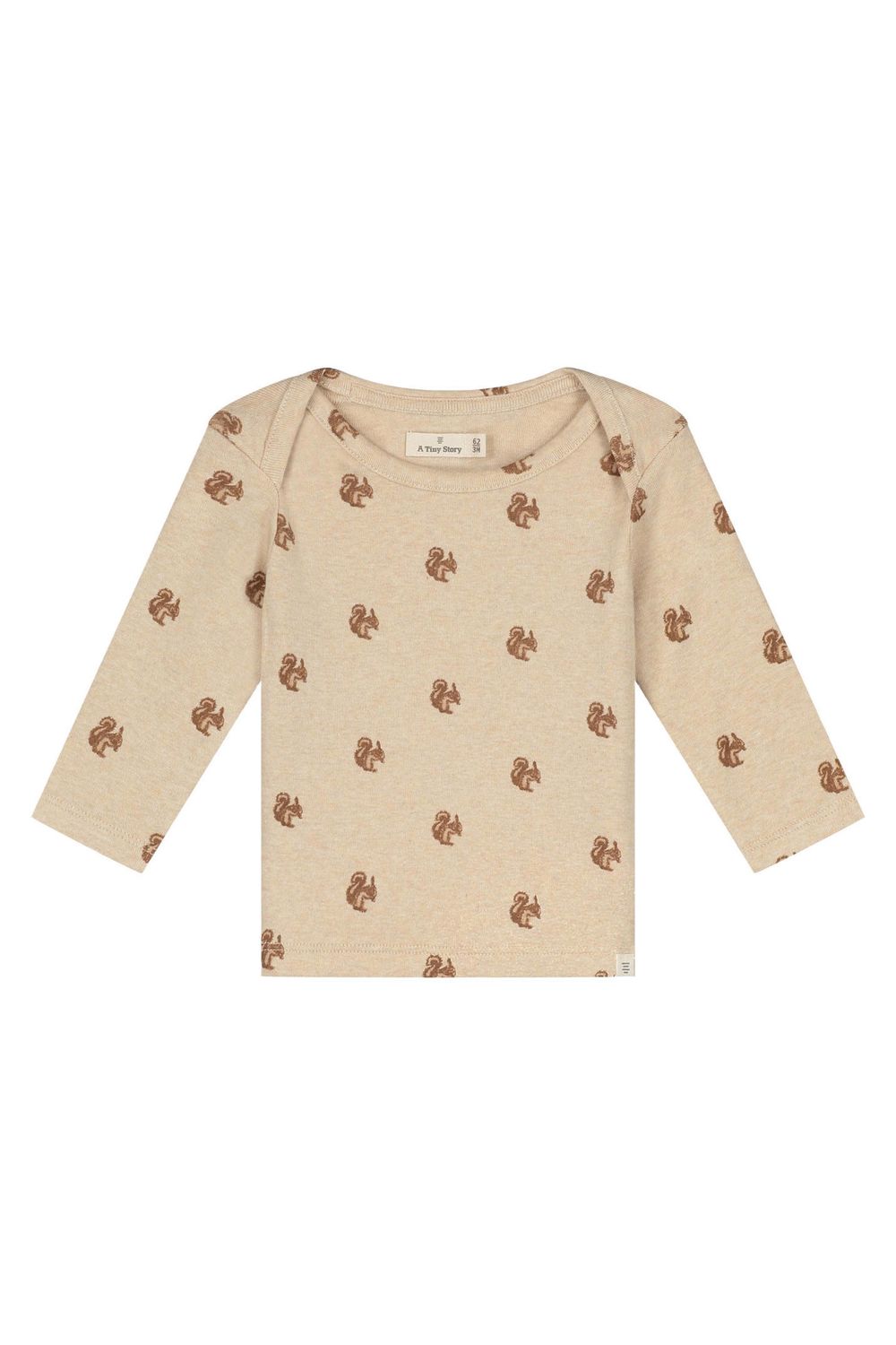 A Tiny Story baby t-shirt long sleeve Beige melange TIN26429630