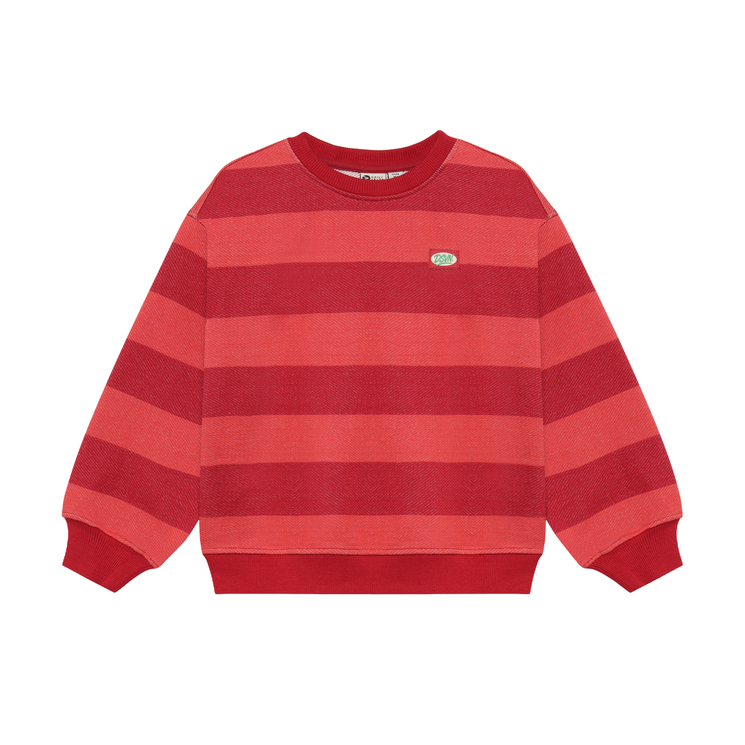 Daily Seven Oversized Sweater Big Stripe Rythmic Red 920397