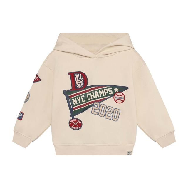 Daily Seven Oversized Hoodie Badges Sandshell 920402