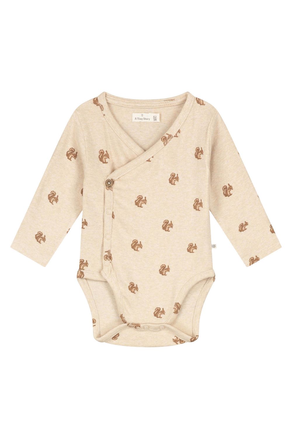 A Tiny Story baby romper long sleeve Beige melange TIN26429638