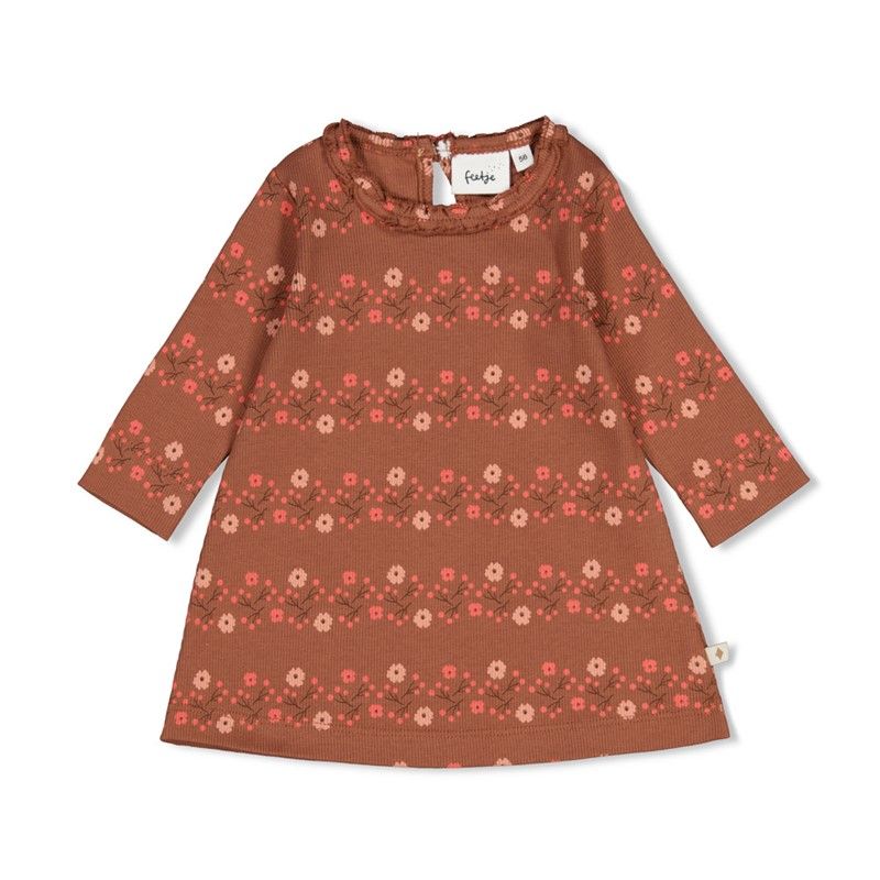 Feetje Jurk rib AOP - Forest Garden Bruin 51400593