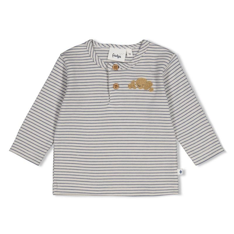 Feetje Longsleeve rib met streep - Breakfas Blauw 51602796