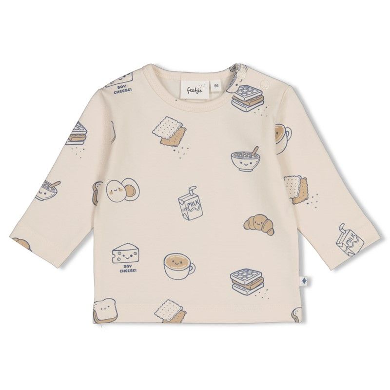 Feetje Longsleeve AOP - Breakfast Buddy Creme 51602797