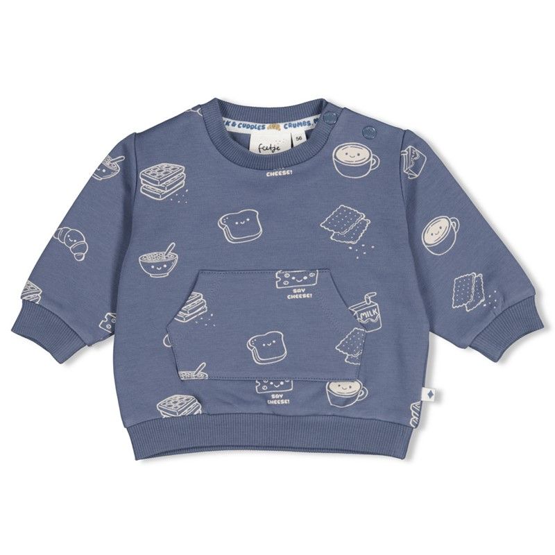 Feetje Sweater AOP - Breakfast Buddy Blauw 51602795