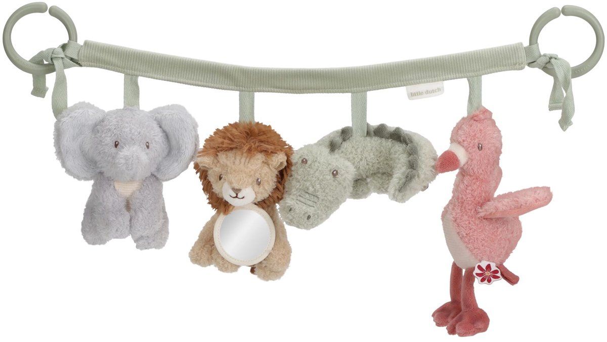 Little Dutch Wagenspanner  - Safari Friends GRS Green, grey, yellow, brown, pi L