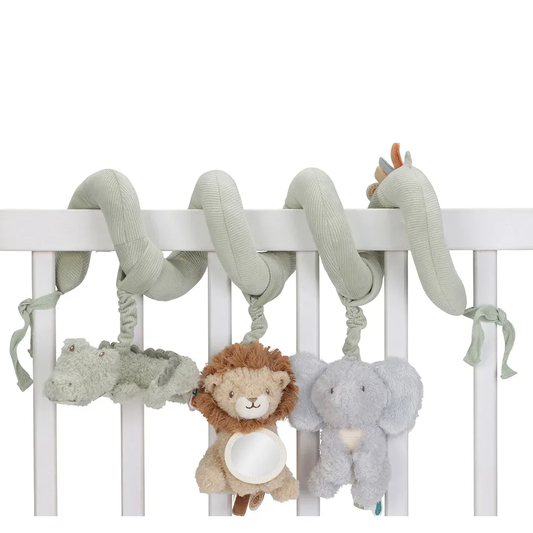 Little Dutch Activiteitenspiraal - Safari Friends Green, grey, yellow, brown LD8
