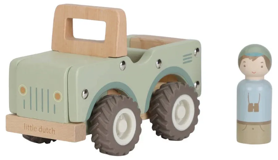 Little Dutch Houten Safari auto - Safari Friends Green LD7484