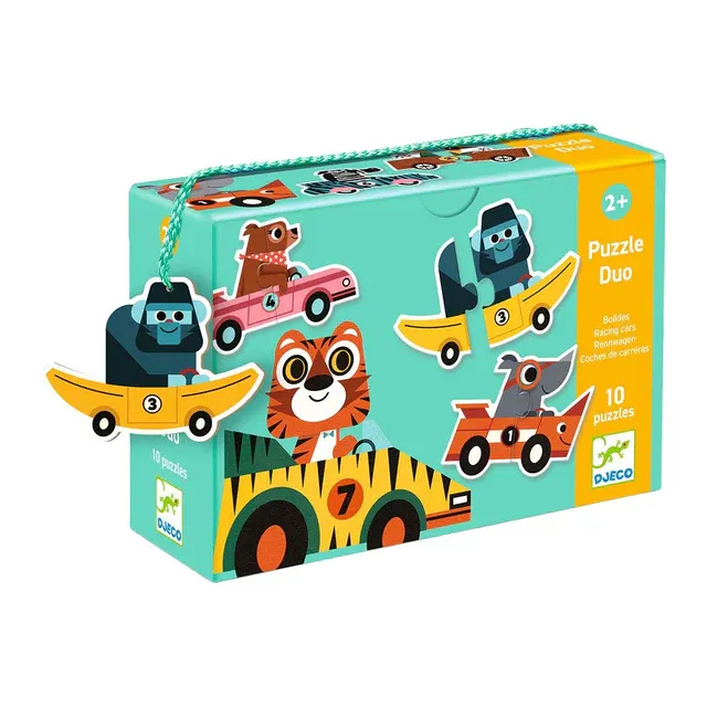djeco Duo Puzzel - Racing Cars  DJ08148