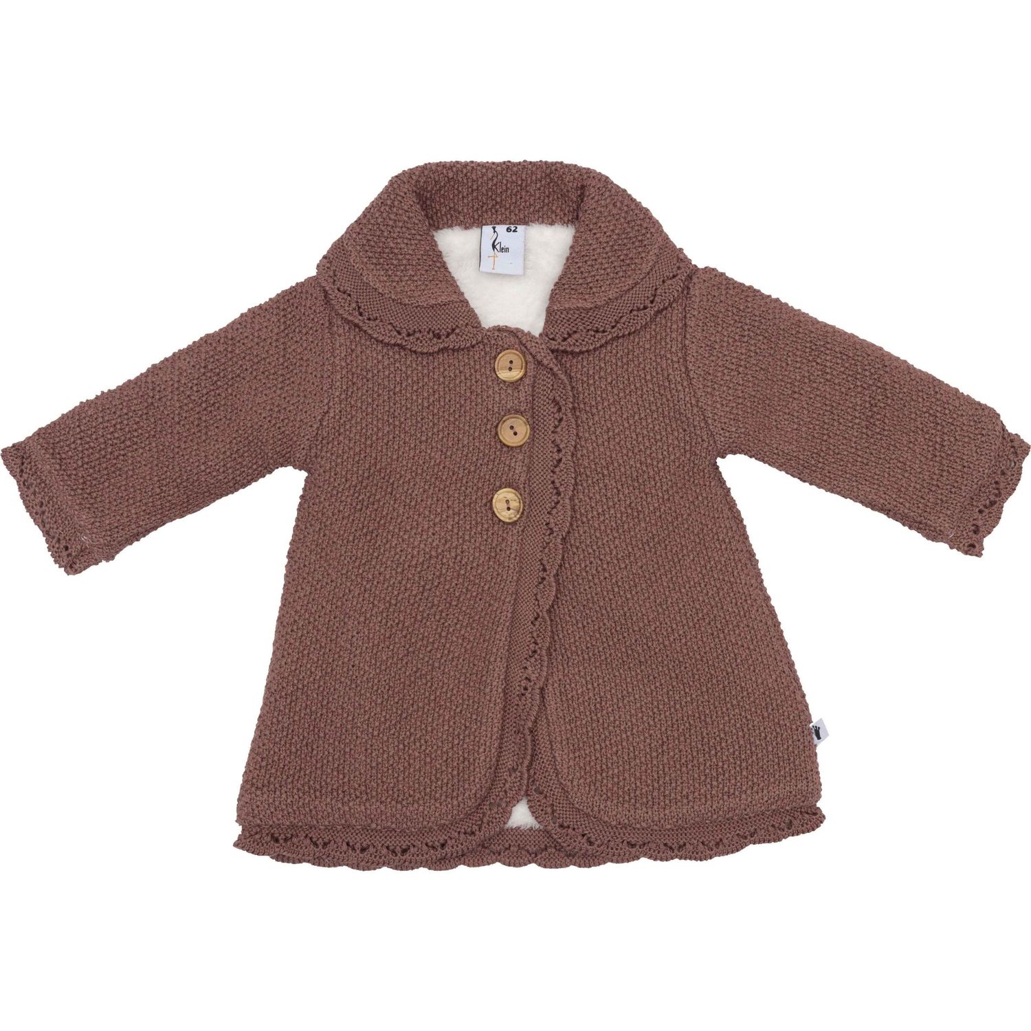 Klein Baby Jacket Knitted A-Line Reddish Brown KC498