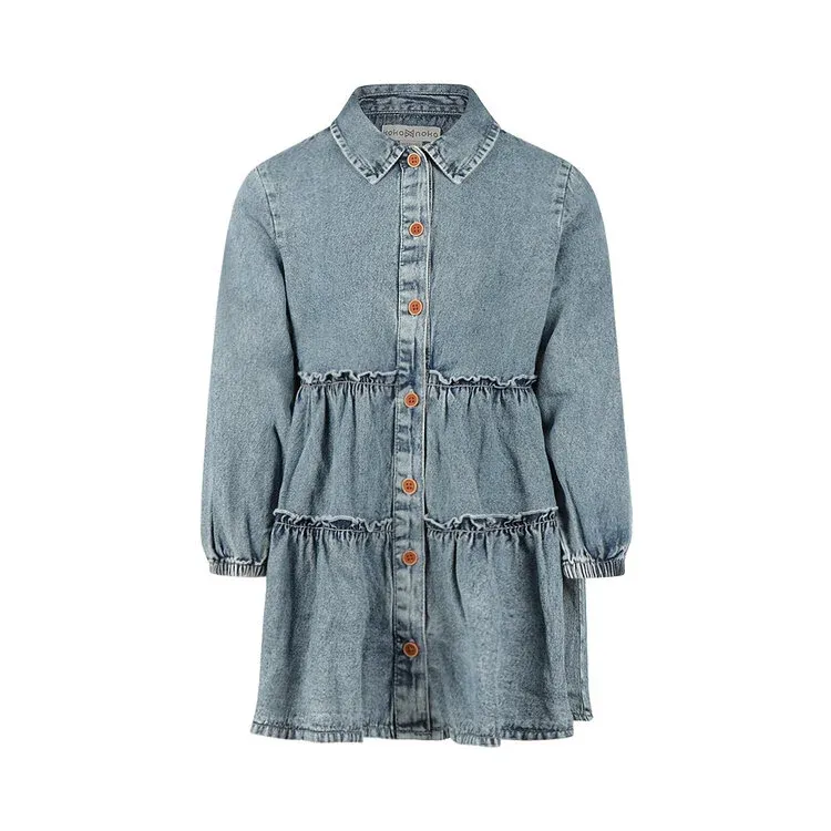 Koko Noko Dress ls Denim light blue M60980-37