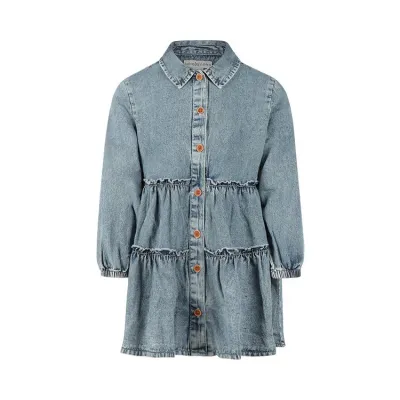 Koko Noko Dress ls Denim light blue M60980-37