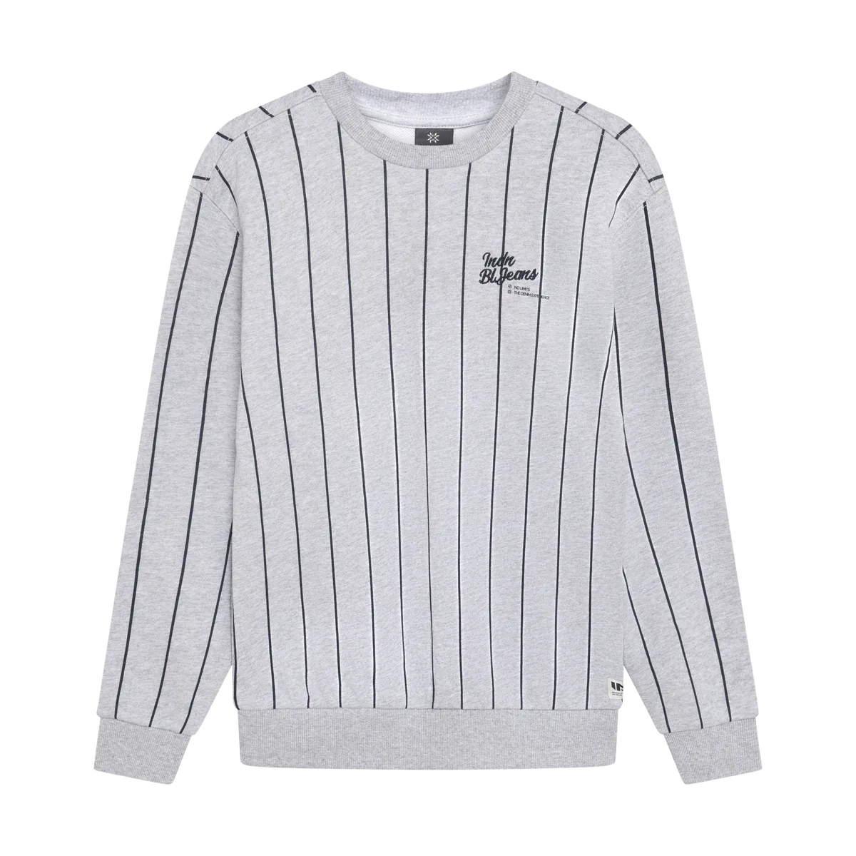 Indian Blue Jeans Loose Fit Sweat Stripe Fresh Grey Melange 960832