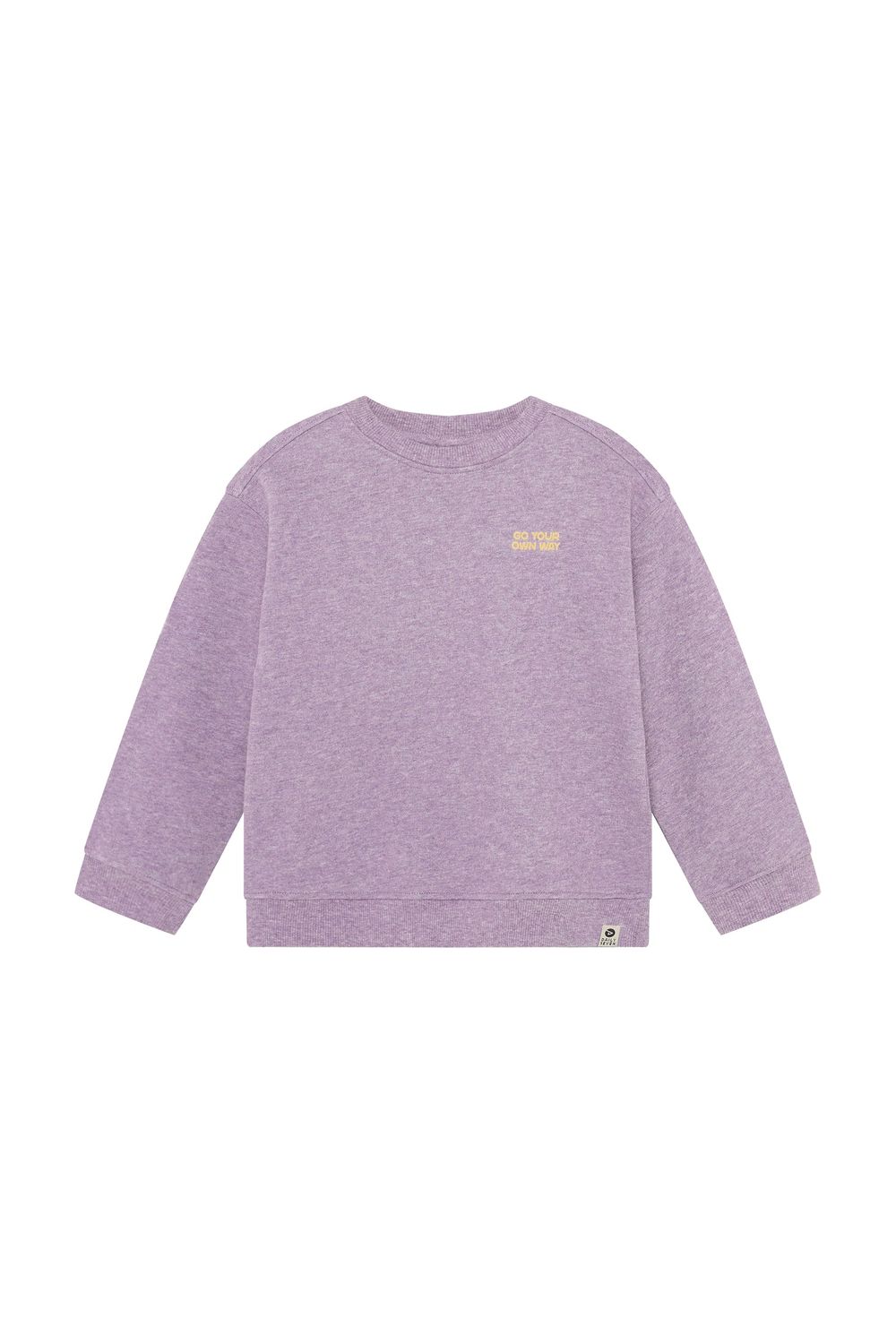 Daily Seven Oversized Sweater Backprint Purple Melange 920446