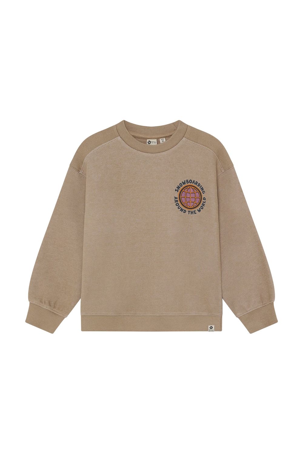 Daily Seven Oversized Sweater Backprint Plaza Taupe 920447