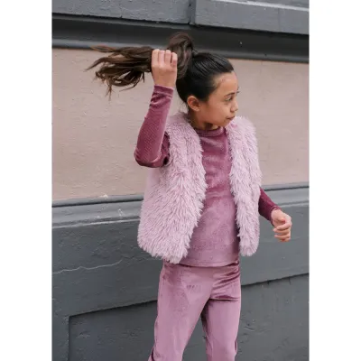 Like Flo Esmay Flo girls velvet glitter top  F608-5407