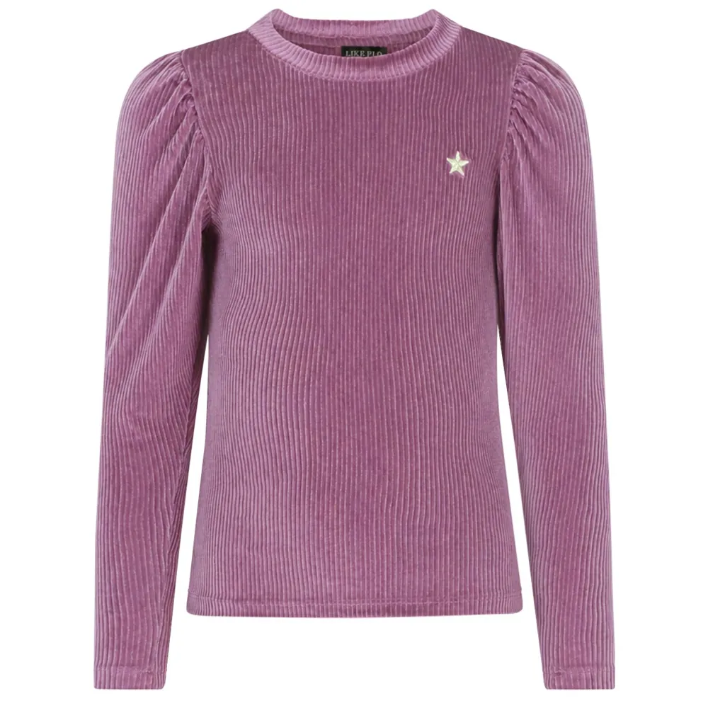 Like Flo Esmay Flo girls velvet glitter top  F608-5407