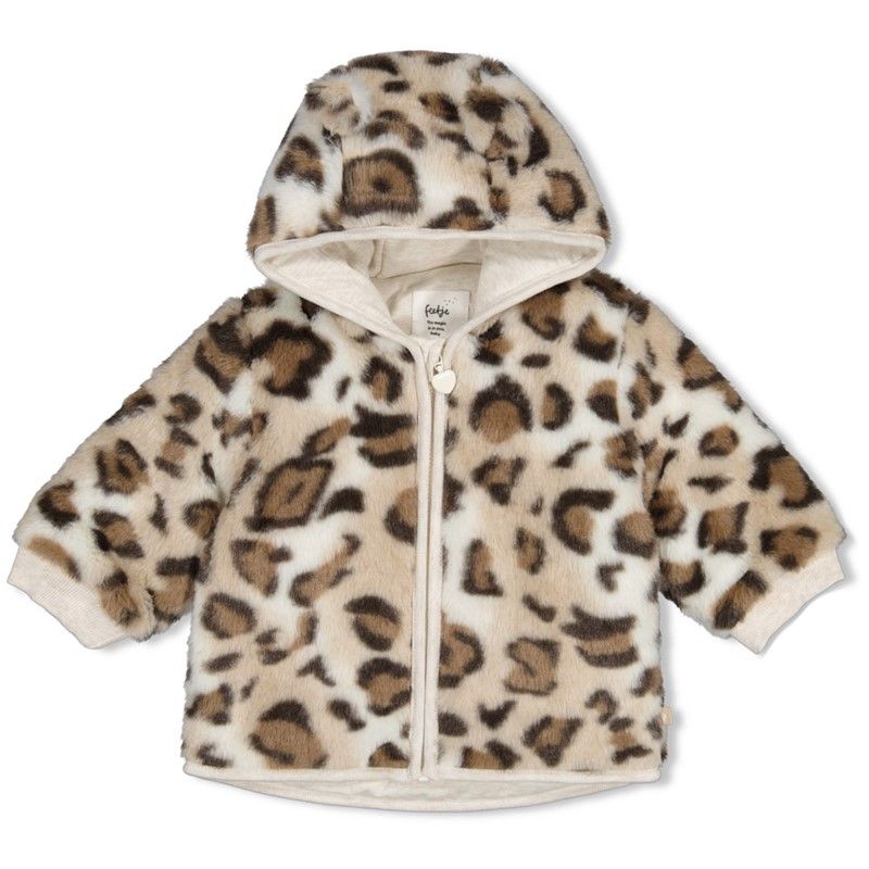 Feetje Fake fur jasje met capuchon - Taupe 51800373