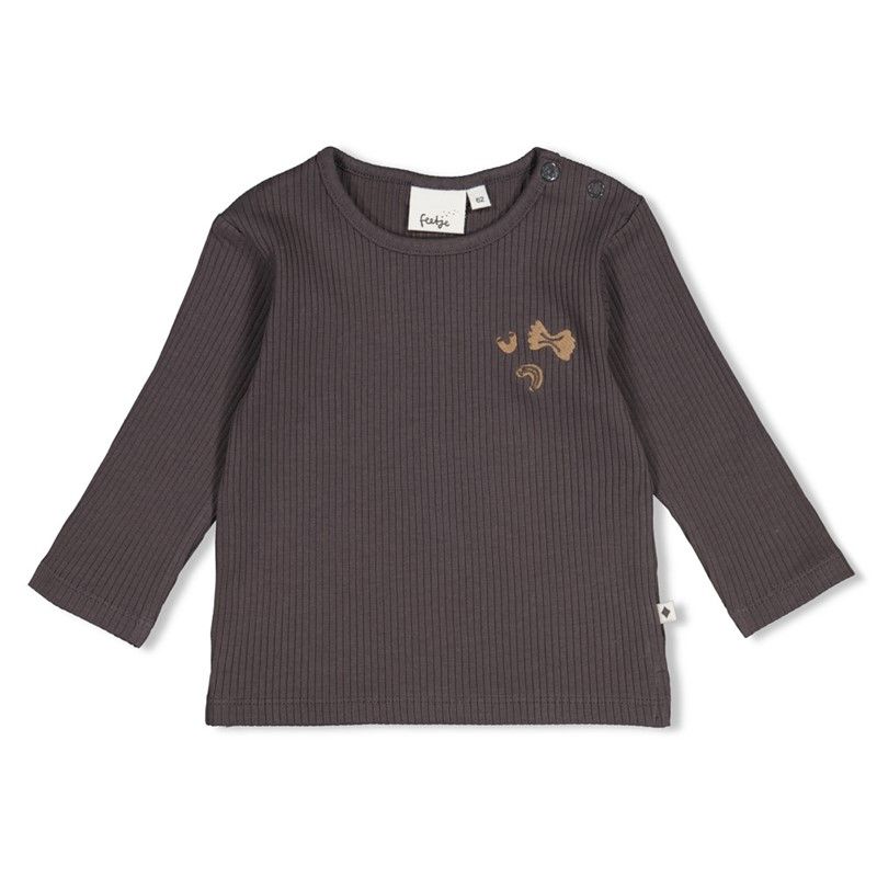 Feetje Longsleeve rib - Pasta Party Antraciet 51602866