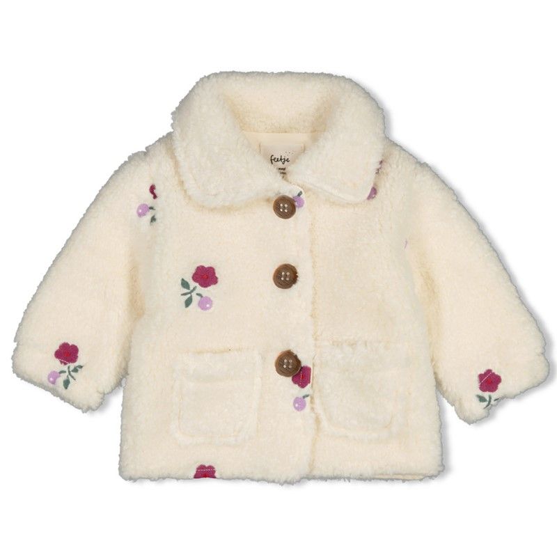 Feetje Teddy jasje met borduursels - Aftern Creme 51300568