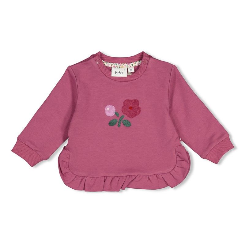 Feetje Sweater ruches relaxed fit - Afterno Berry 51602826