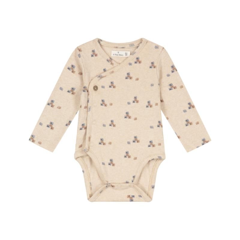 A Tiny Story baby romper long sleeve Beige melange TIN26629640