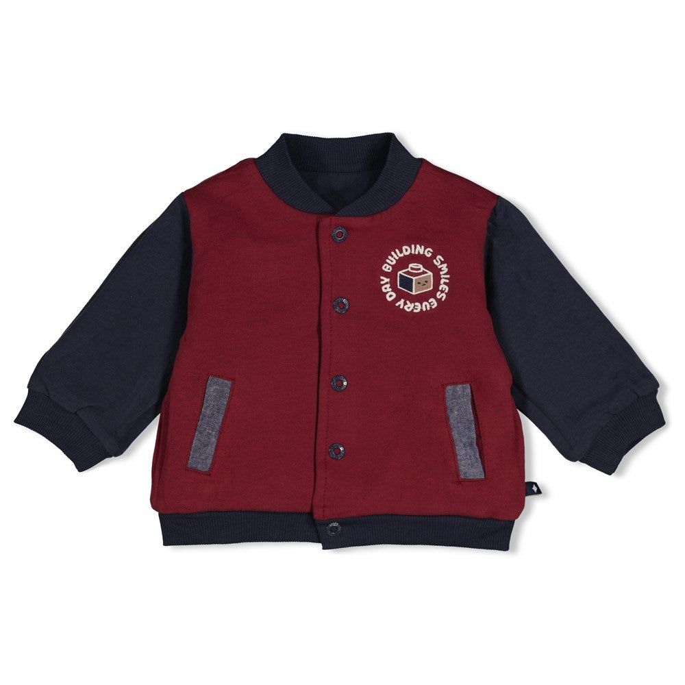 Feetje Omkeerbaar bomberjack - Built for Fu Bordeaux 51300572