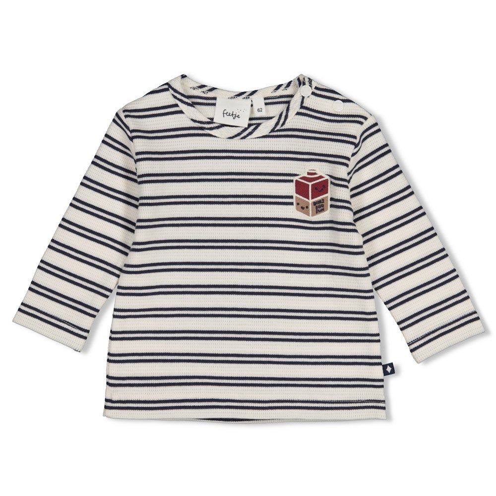 Feetje Longsleeve streep wafelstructuur - B Marine 51602861