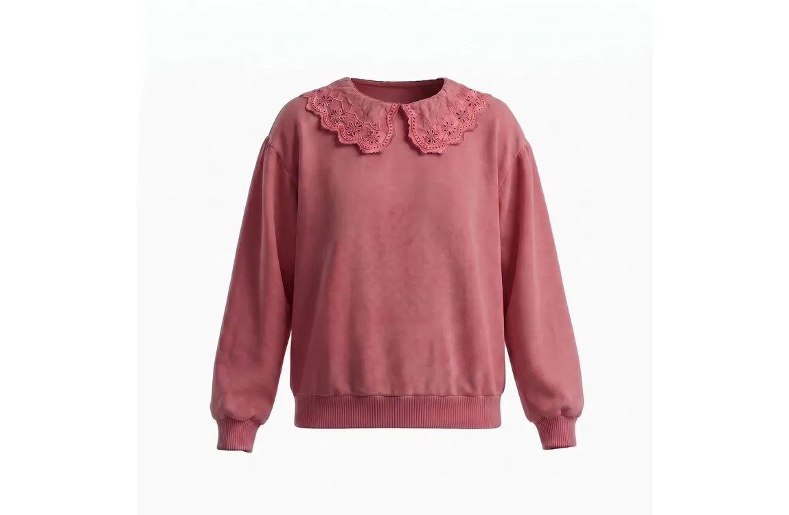 Your Wishes French Knit | Collar Sweater Rose Wine